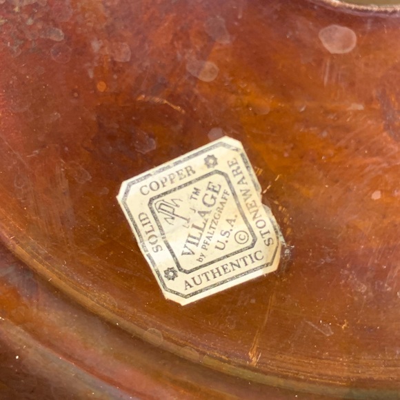 VTG Pfaltzgraff Village Copper Punched Hole Candle Warmer Stand - Picture 6 of 7